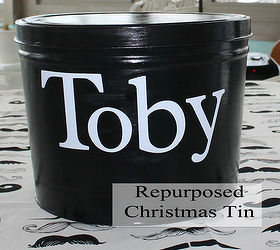 toby tin, chalkboard paint, crafts, decoupage, how to, pets animals, repurposing upcycling, storage ideas