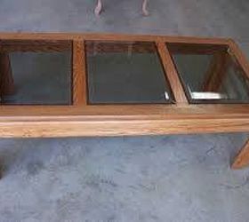 updating glass and wood coffee table
