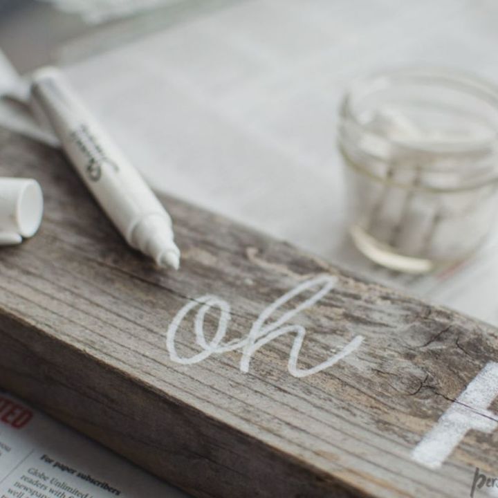 two ways to paint lettering onto distressed wood, crafts, painting, shabby chic, wall decor