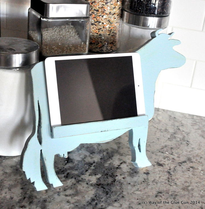 soporte para tablet de cocina de vaca