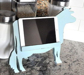 cow kitchen tablet stand, crafts, how to, kitchen design, woodworking projects