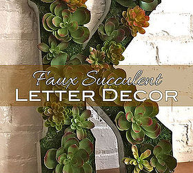 succulent letter craft, crafts, home decor, how to, succulents