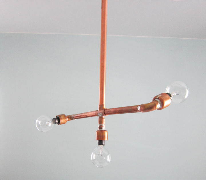diy copper light fixture, how to, lighting, repurposing upcycling