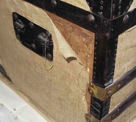 restore an old trunk, painted furniture, repurposing upcycling, BEFORE