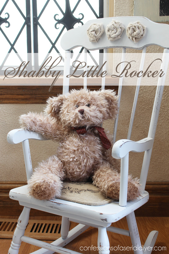 shabby little rocking chair, painted furniture, shabby chic