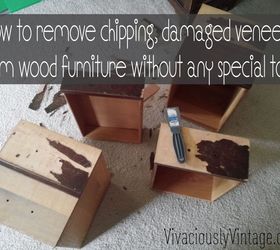 how to remove wood veneer without any special tools, how to, painted furniture, woodworking projects