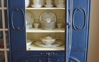 Painted Vintage China Cabinet