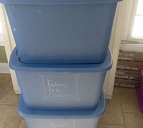 label your storage tubs with chalk markers