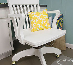 going old school with an office chair, painted furniture, repurposing upcycling