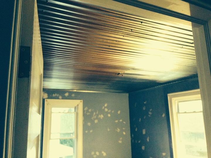 craftsman home makeover guest room, bedroom ideas, diy, how to, repurposing upcycling, wall decor, Siding ceiling in