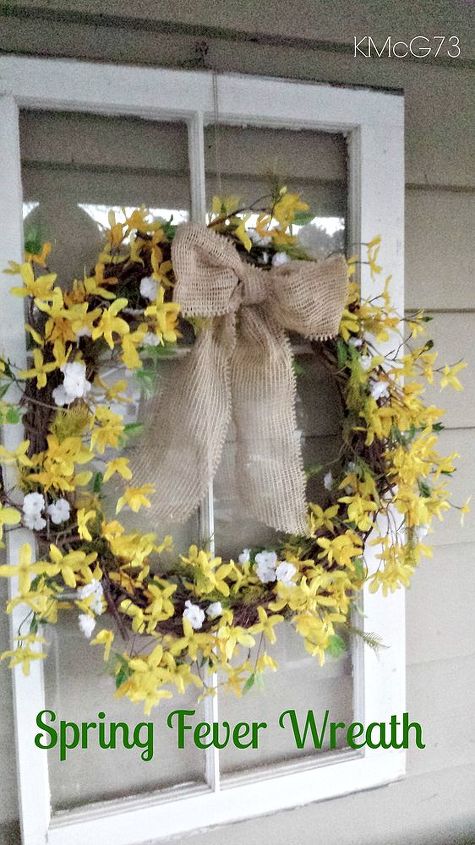 spring fever wreath with dollar store flowers, crafts, seasonal holiday decor, wreaths