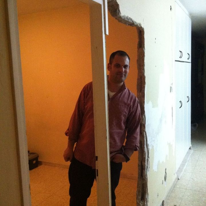 knocking down a wall to expand our apartment kitchen, diy, kitchen design, urban living