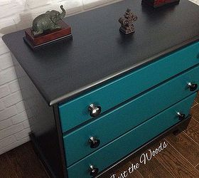 Black Teal Painted And Stenciled Dresser Hometalk