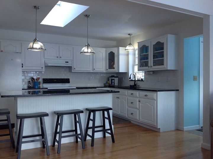 kitchen redo with painted cabs, home improvement, kitchen cabinets, kitchen design, painting