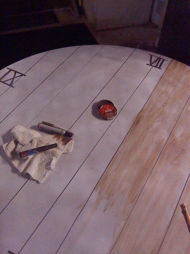 faux barn wood coffee table amature level, how to, painted furniture, repurposing upcycling