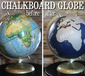 A Chalkboard Globe Using Clear Chalkboard Paint