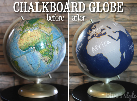 a chalkboard globe using clear chalkboard paint, chalkboard paint, crafts, how to