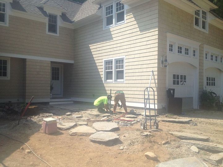 pond and goshen stone patios west simsbury ct, concrete masonry, curb appeal, patio, ponds water features