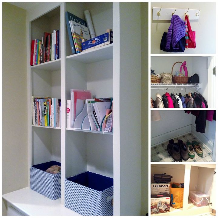 mudroom organizing using simple tools, foyer, how to, organizing