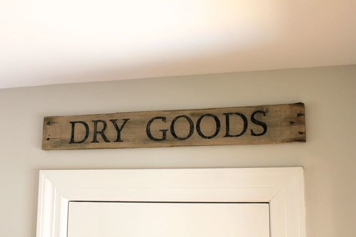 diy tutorial dry goods sign made from pallet wood, crafts, how to, pallet, repurposing upcycling, wall decor