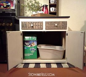 coffee sack covered cabinet, chalk paint, decoupage, painted furniture, repurposing upcycling
