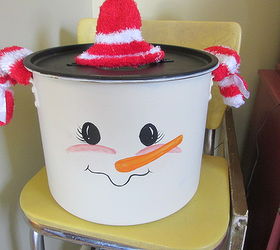 snowman kettle, crafts, how to, repurposing upcycling, seasonal holiday decor, Isn t she cute