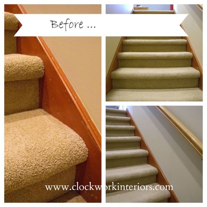 the power of paint and stain updating our back staircase, doors, painting, stairs