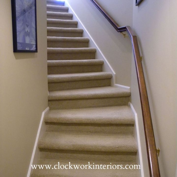 the power of paint and stain updating our back staircase, doors, painting, stairs