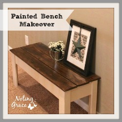a painted bench makeover for 10, painted furniture