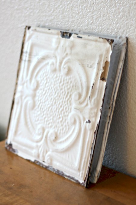 antique ceiling tiles, crafts, how to, repurposing upcycling, wall decor, Tin ceiling tile