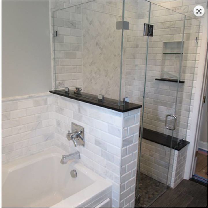 tranquil glamour bathroom remodel in watchung nj, bathroom ideas, home improvement, tile flooring, tiling