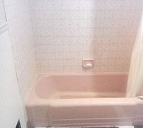 56 year old grandma says bye bye to her 1957 pink bathroom, Pink tub and white with pink tile