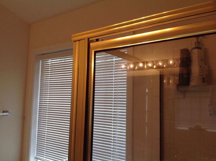 can you strip bright shiny brass to chrome, Section of current Brass shower enclosure