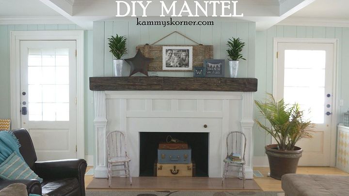 fireplace facelift beautiful mantel built with scraps, diy, fireplaces mantels, how to, living room ideas, repurposing upcycling
