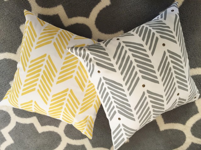 inject color and style with stenciled pillows, crafts, how to, reupholster
