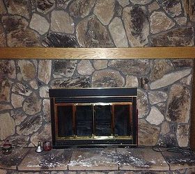q help need fireplace updated ideas please, basement ideas, fireplaces mantels, home improvement, Very grainy need ideas to make it pop in the basement