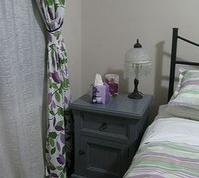 guest bedroom furniture makeover from orange pine to soft grey