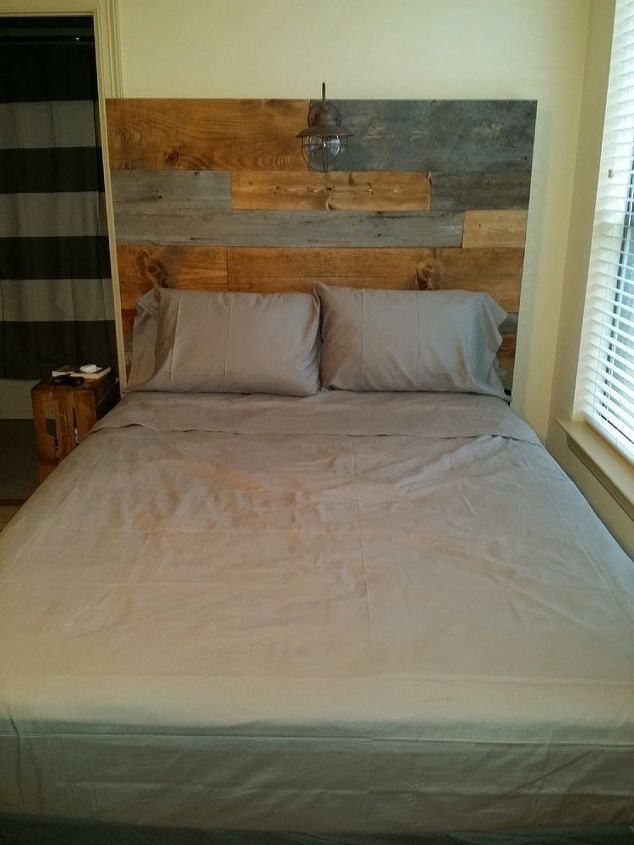 barn wood and rustic plank headboard by vintage headboards, bedroom ideas, painted furniture