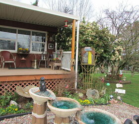 repurpose pretty sunflower seed sack decor, gardening, outdoor living, repurposing upcycling, I hung it on my trellis