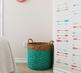 an indian arrows stenciled tween room a giveaway, bedroom ideas, painting, wall decor