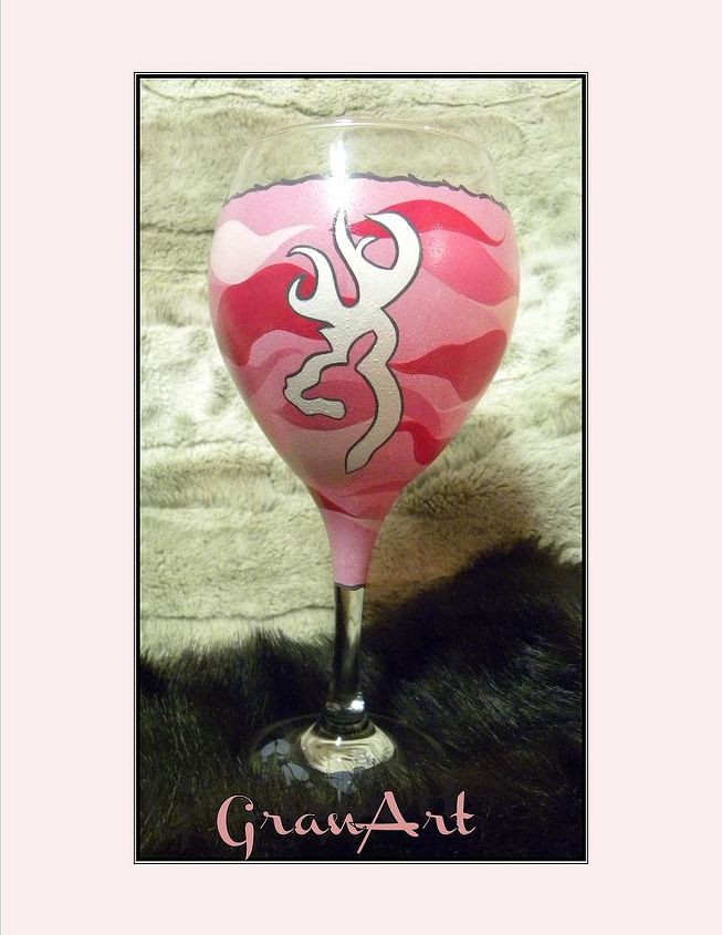 painted wine glass, crafts