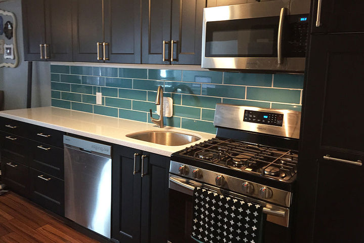 Turquoise Subway Tile Backsplash Hometalk