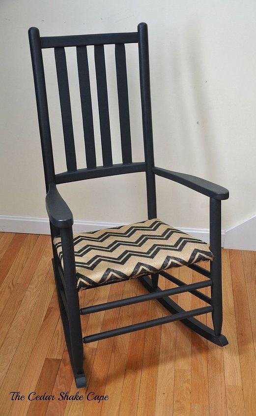 shabby to chic rocking chair makeover, Todo hecho