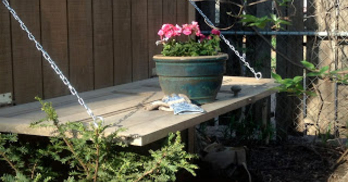 Reclaimed Door Potting Bench Hometalk