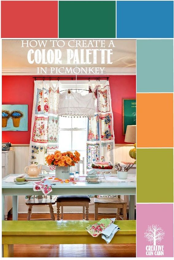 how to create a custom color palette in picmonkey, home decor, how to, paint colors, painting