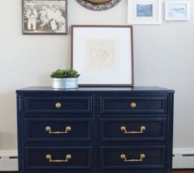 royal blue gold dresser, painted furniture
