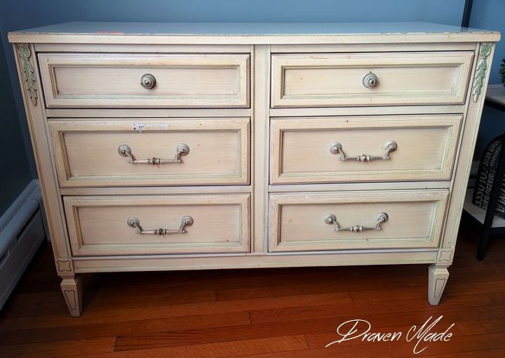 royal blue gold dresser, painted furniture