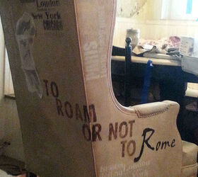 sk s painted journey of wishes, painted furniture, reupholster, To Roam or not to Rome