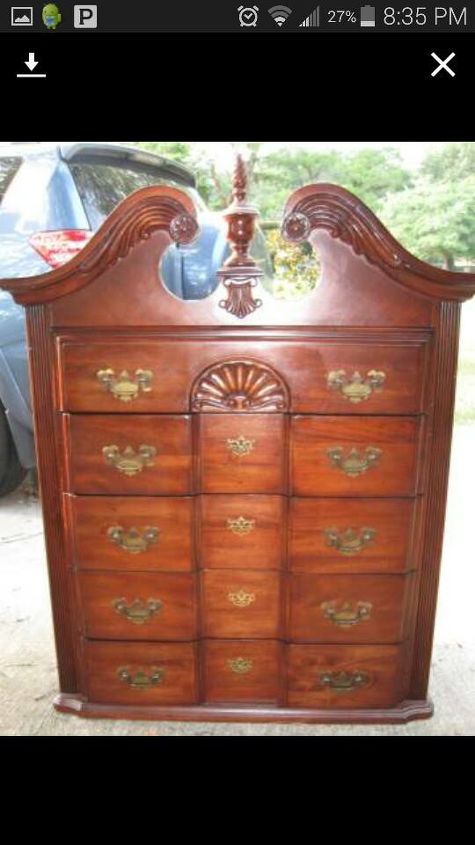 Damaged Queen Anne Dresser And Table To One Piece Princess Dresser