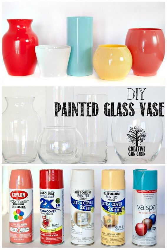 diy painted glass vases, crafts
